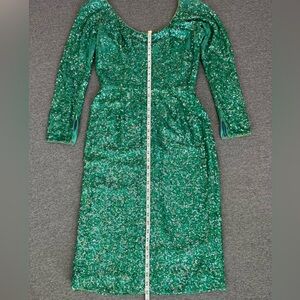 Elegant Green Sequin Dress
